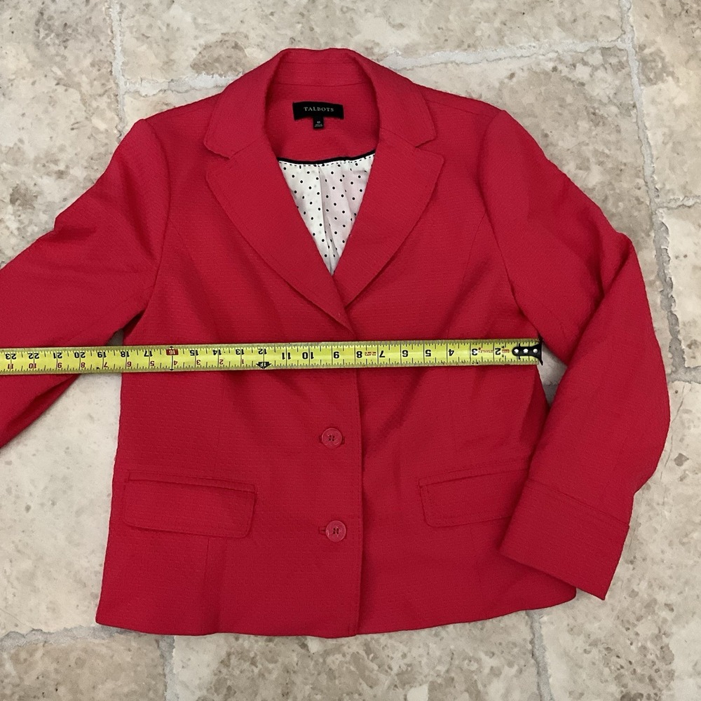 Talbots Women's Pink Textured Blazer Jacket Size 10 Business Casual - Picture 5 of 7